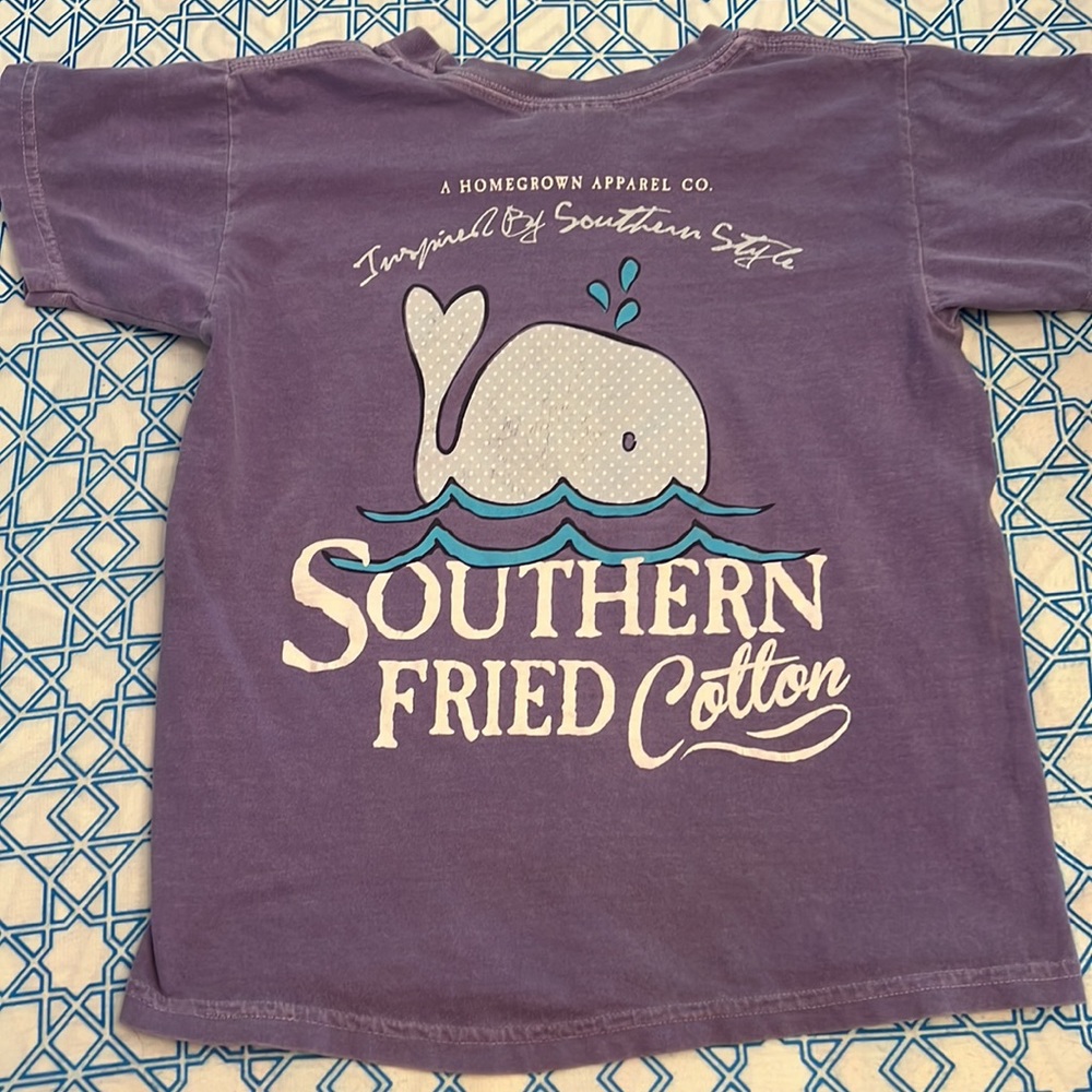 Girl’s Southern Fried CottonT-Shirt. Purple. Size S. - Picture 9 of 9